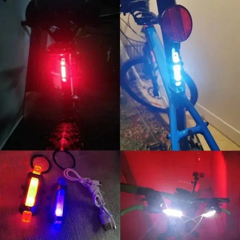 Bicycle Rear Light – Waterproof LED Warning Tail Light for Night Riding, Flashing Safety Light for MTB & Road Bike