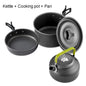 Camping Cooking Set Outdoor Aluminum Lightweight Equipment Camping Cookware Kit For Traveling Trekking Hiking Supplies
