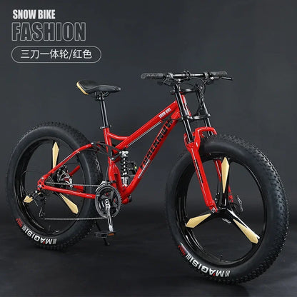 26inch Aluminum Alloy 4.0 Fat Bicycles Mountain Fat Bike / Five Blade  Fatbike Mountain Bike Disc Brakes Snow Bike