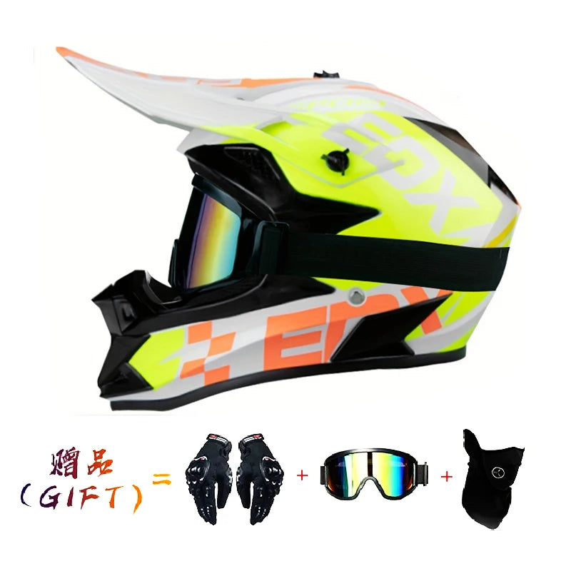 VGV Motocross Motorcycle Helmet Off-Road Helmet DOT certified Three Piece Giveaway Men Women Adult child Available all seasons
