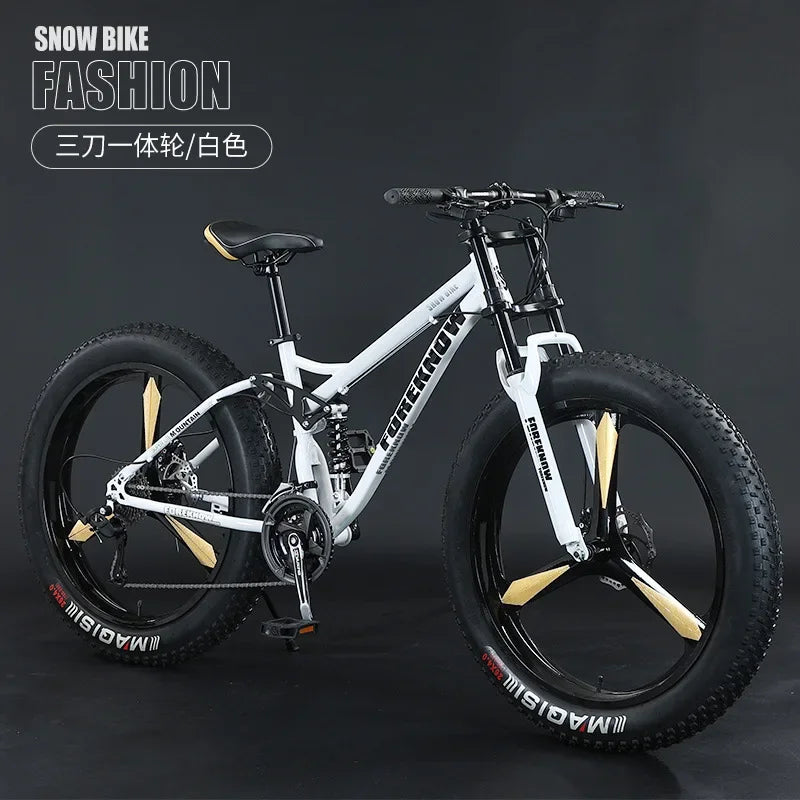 26inch Aluminum Alloy 4.0 Fat Bicycles Mountain Fat Bike / Five Blade  Fatbike Mountain Bike Disc Brakes Snow Bike
