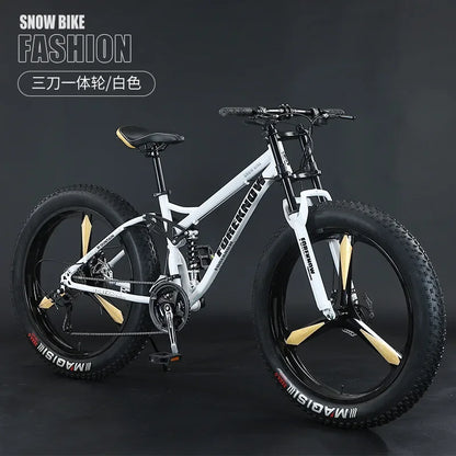 26inch Aluminum Alloy 4.0 Fat Bicycles Mountain Fat Bike / Five Blade  Fatbike Mountain Bike Disc Brakes Snow Bike