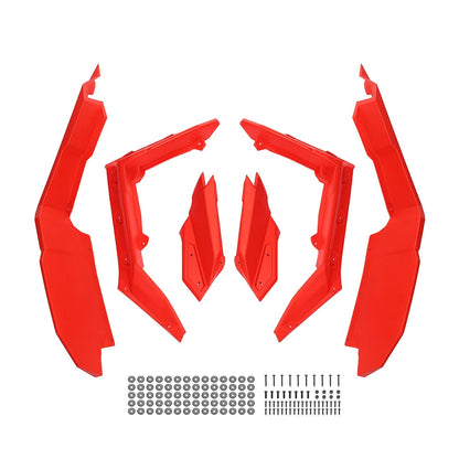 UTV Red Super Extended Fender Flares For Can Am Maverick X3