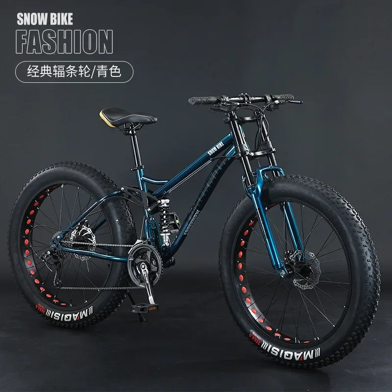 26inch Aluminum Alloy 4.0 Fat Bicycles Mountain Fat Bike / Five Blade  Fatbike Mountain Bike Disc Brakes Snow Bike