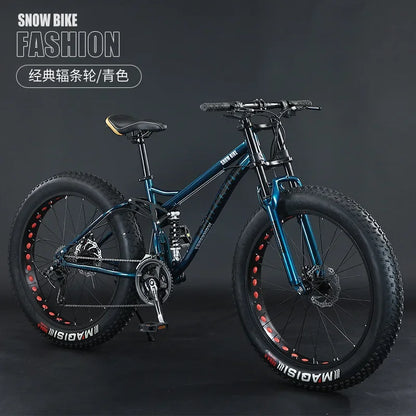 26inch Aluminum Alloy 4.0 Fat Bicycles Mountain Fat Bike / Five Blade  Fatbike Mountain Bike Disc Brakes Snow Bike