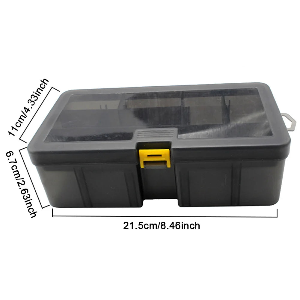 Double Layer Fishing Box with Adjustable Dividers Bait Lure Hook Accessories Box