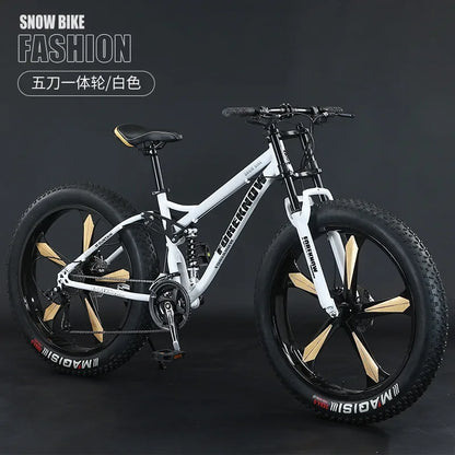 26inch Aluminum Alloy 4.0 Fat Bicycles Mountain Fat Bike / Five Blade  Fatbike Mountain Bike Disc Brakes Snow Bike