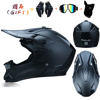 VGV Motocross Motorcycle Helmet Off-Road Helmet DOT certified Three Piece Giveaway Men Women Adult child Available all seasons