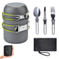 Portable Camping Cookware Set with Utensils for 1-2 People Outdoor Picnic Hiking Backpacking Lightweight Compact