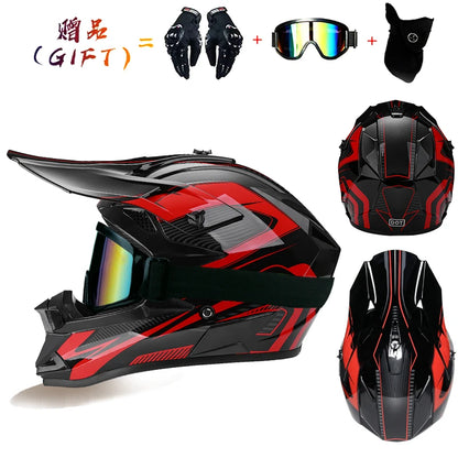 VGV Motocross Motorcycle Helmet Off-Road Helmet DOT certified Three Piece Giveaway Men Women Adult child Available all seasons