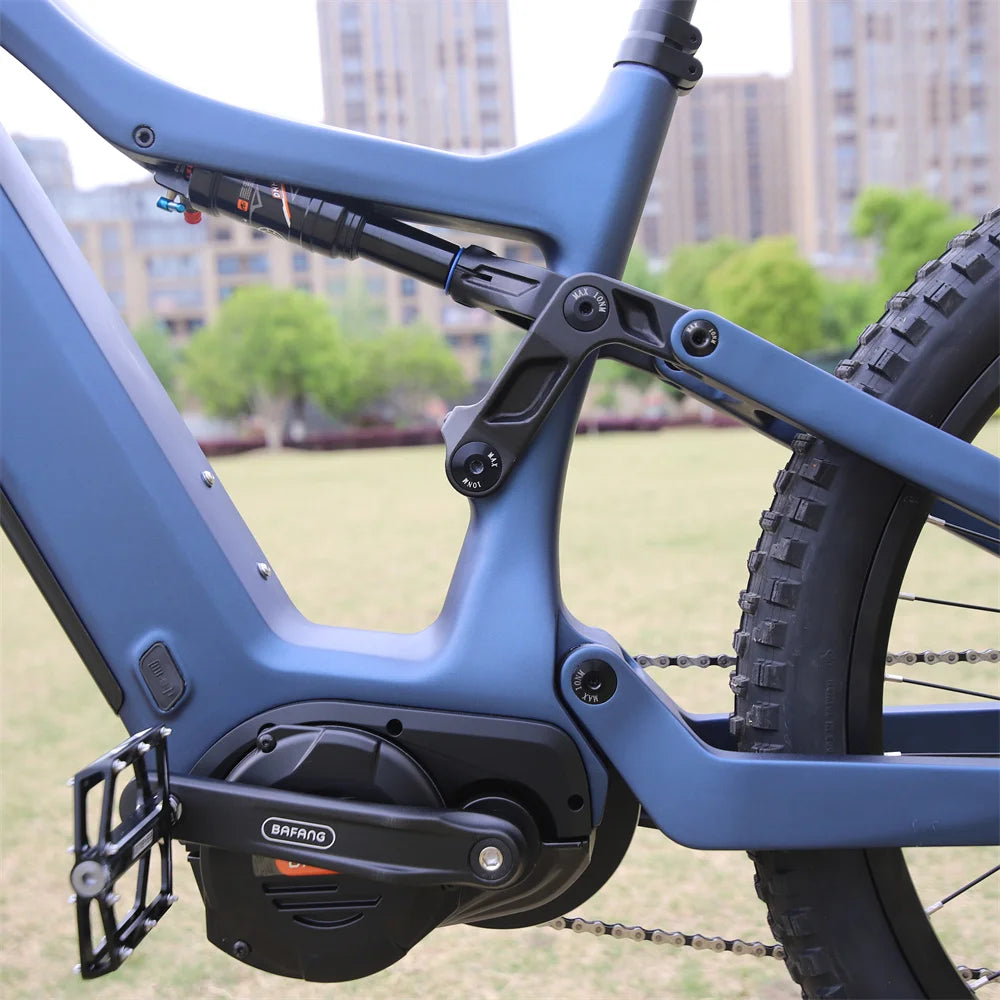 M620 29in 48v Mtb Bike Full Suspension Ebike Mid Drive Motor Carbon Fiber T700 Frame E Mountain Bike Lithium Battery 9-speed