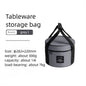 Professional Oxford Cloth Picnic Bag Cylindrical Waterproof Dinnerware Organizer 9/14L Pot Storage Bucket BBQ