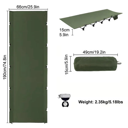 WESTTUNE Camping Cot Portable Folding Bed Outdoor Ultralight Compact Tent Bed for Camping Travel Backpacking Hiking Sleeping Cot