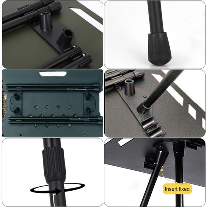 Folding Camping Table Legs Metal Workbench Legs DIY Coffee Table Legs Adjustable Height Camping Equipment Outdoor Travel