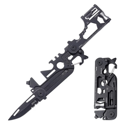 Multifunctional Outdoor Tool Combination Card Folding Tactical Scissor Army Knife Mini Bicycle Repair EDC Camping Gear Equipment