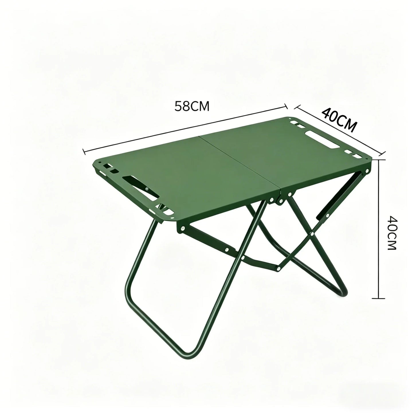 Foldable Lightweight Outdoor Table, Portable Picnic and Camping Table with Hollow Edge, Hangable Feature for Easy Carry