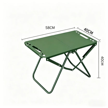 Foldable Lightweight Outdoor Table, Portable Picnic and Camping Table with Hollow Edge, Hangable Feature for Easy Carry