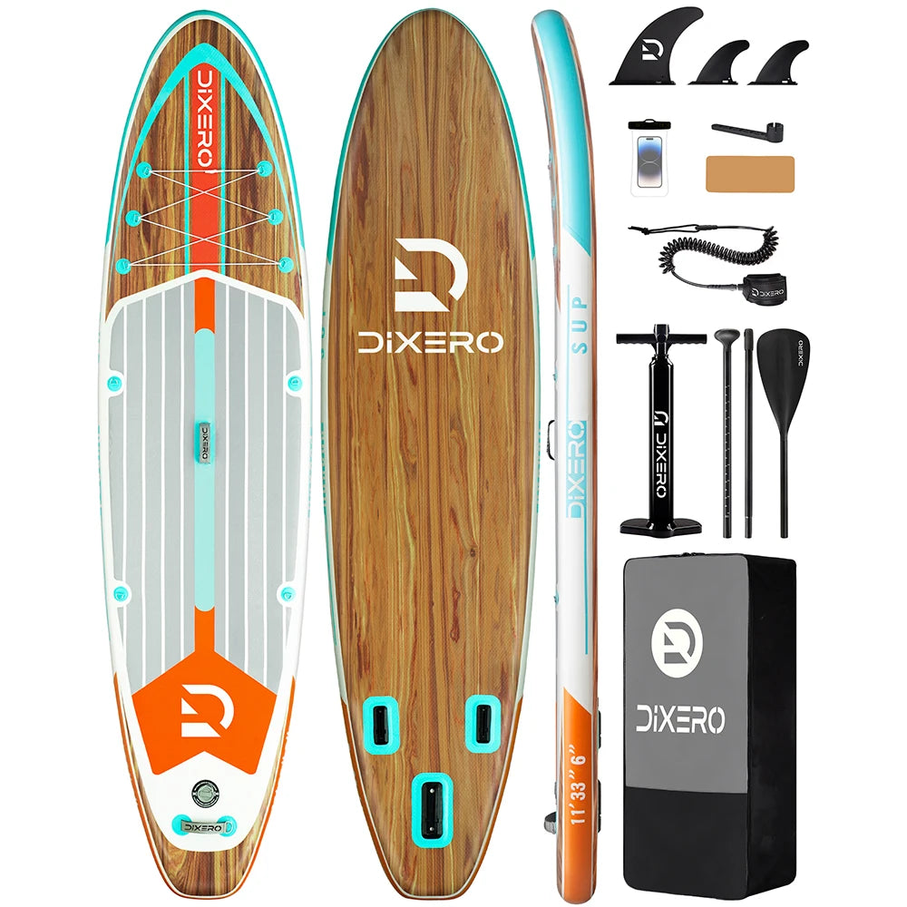 DIXERO Inflatable Paddle Board 11''x33''x6''Adult Standing