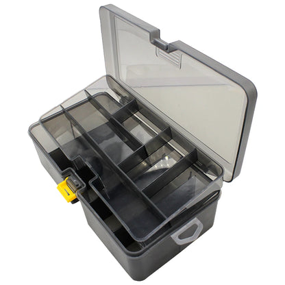 Double Layer Fishing Box with Adjustable Dividers Bait Lure Hook Accessories Box