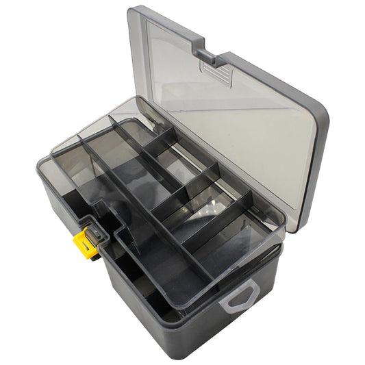 Double Layer Fishing Box with Adjustable Dividers Bait Lure Hook Accessories Box