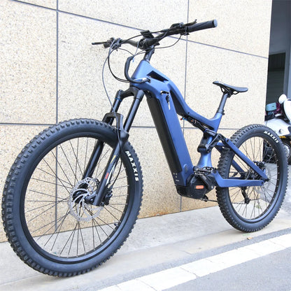 M620 29in 48v Mtb Bike Full Suspension Ebike Mid Drive Motor Carbon Fiber T700 Frame E Mountain Bike Lithium Battery 9-speed