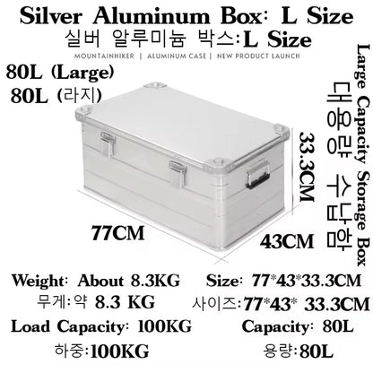 Mountainhiker 20-96L Outdoor Storage Box Camping Picnic Travel Aluminum Alloy Large Capacity Box Accessories Storage Bag 6 Sizes