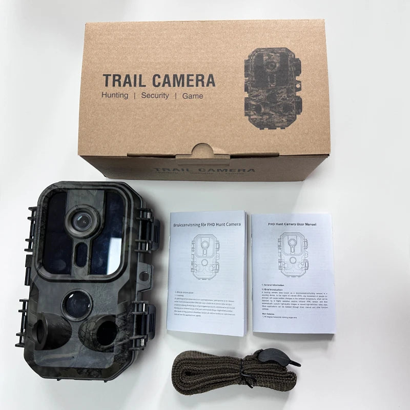 Hunting Trail Camera 16MP 1080P Night Vision Wildlife Camera For Outdoor Camping Security Night Vision Monitoring Hunting Camera