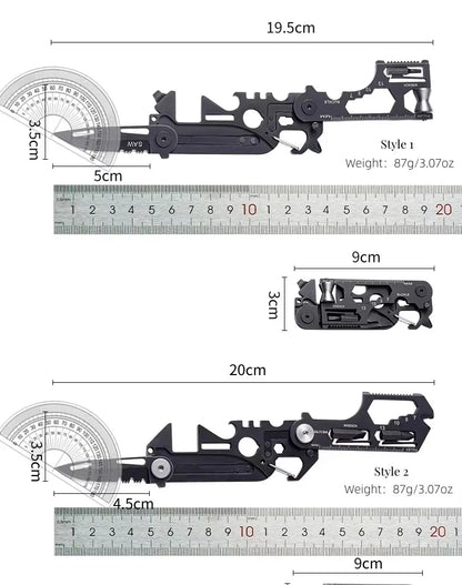 Multifunctional Outdoor Tool Combination Card Folding Tactical Scissor Army Knife Mini Bicycle Repair EDC Camping Gear Equipment