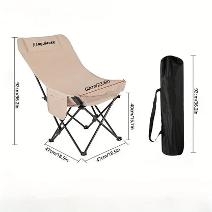 High back moon chair outdoor barbecue picnic dining table and chair set portable folding chair, camping chairs beach chair