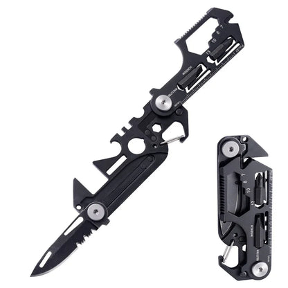 Multifunctional Outdoor Tool Combination Card Folding Tactical Scissor Army Knife Mini Bicycle Repair EDC Camping Gear Equipment