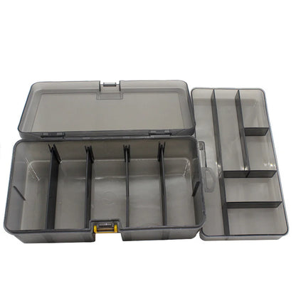 Double Layer Fishing Box with Adjustable Dividers Bait Lure Hook Accessories Box