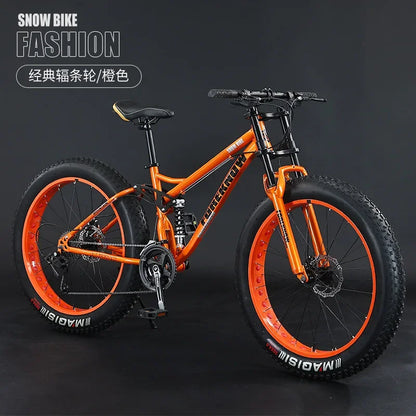 26inch Aluminum Alloy 4.0 Fat Bicycles Mountain Fat Bike / Five Blade  Fatbike Mountain Bike Disc Brakes Snow Bike