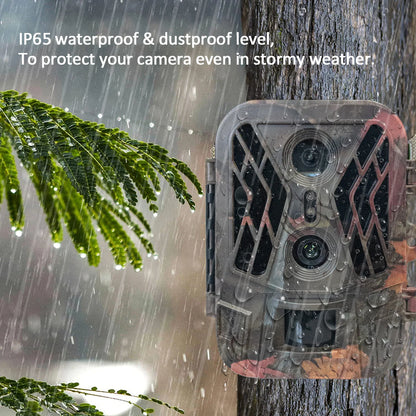 Outdoor Trail Camera 50MP 4K HD Night Vision Trap Game Infrared Induction Triggered Photo Video Waterpoof Wildlife Scouting Cam