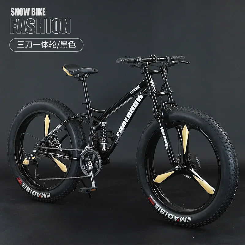 26inch Aluminum Alloy 4.0 Fat Bicycles Mountain Fat Bike / Five Blade  Fatbike Mountain Bike Disc Brakes Snow Bike