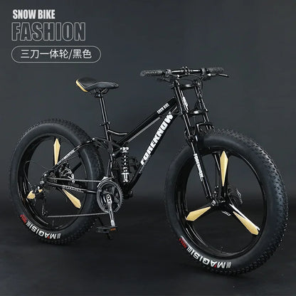 26inch Aluminum Alloy 4.0 Fat Bicycles Mountain Fat Bike / Five Blade  Fatbike Mountain Bike Disc Brakes Snow Bike