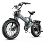 Cybervelo EK6 20” Fat Tire 2000W Peak Motor Luxury Foldable ebike,48V Removable Battery E Bicycle, 35+ MPH 100+Miles Long Range