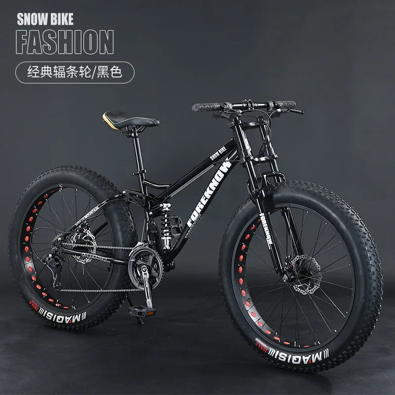 26inch Aluminum Alloy 4.0 Fat Bicycles Mountain Fat Bike / Five Blade  Fatbike Mountain Bike Disc Brakes Snow Bike