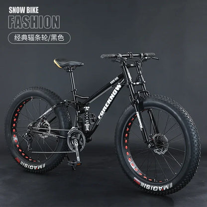 26inch Aluminum Alloy 4.0 Fat Bicycles Mountain Fat Bike / Five Blade  Fatbike Mountain Bike Disc Brakes Snow Bike