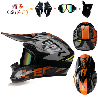 VGV Motocross Motorcycle Helmet Off-Road Helmet DOT certified Three Piece Giveaway Men Women Adult child Available all seasons