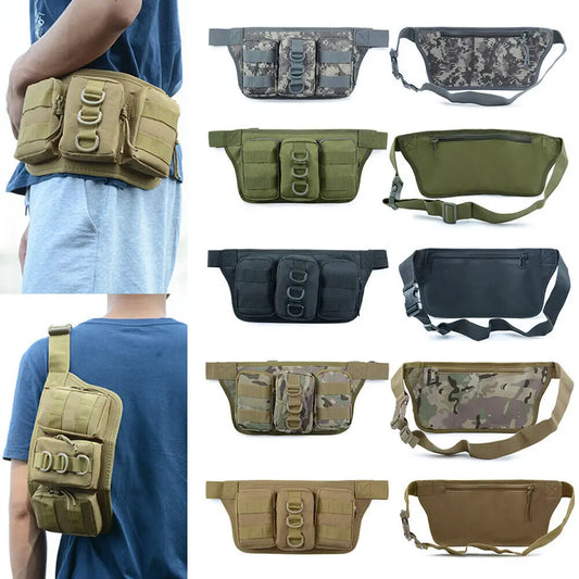 Tactical Utility Waist Belt Bag Outdoor Military Hiking Camping Crossbody Hunting Climbing Men's Fanny Bag Waterproof Pack
