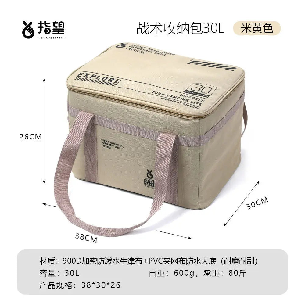 Outdoor Camping Storage Bag Large-capacity Folding Picnic Equipment Storage Box Tableware and Kitchenware Storage Box