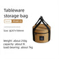 Professional Oxford Cloth Picnic Bag Cylindrical Waterproof Dinnerware Organizer 9/14L Pot Storage Bucket BBQ