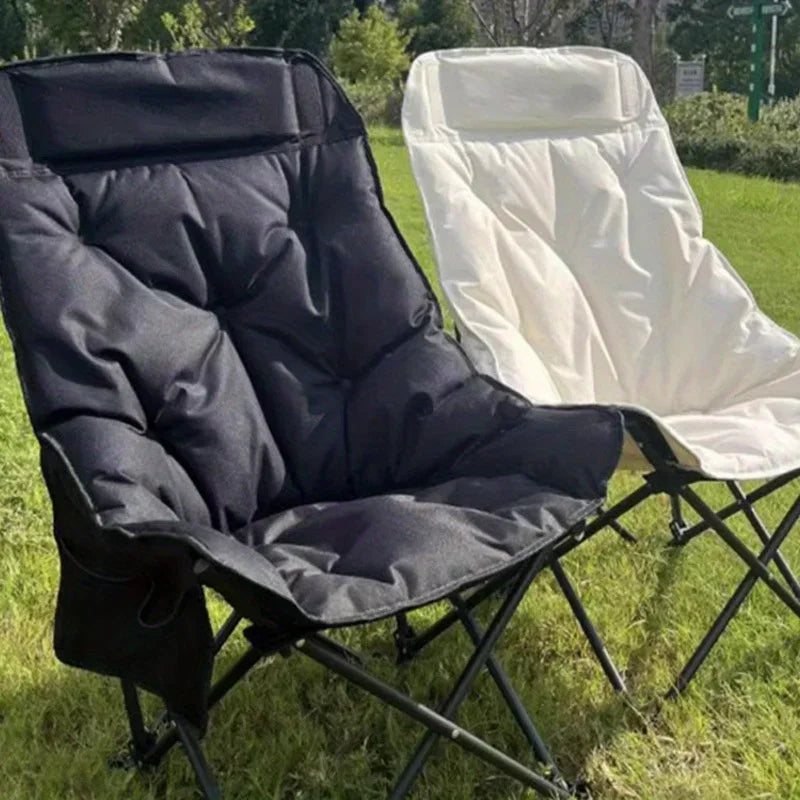 High back moon chair outdoor barbecue picnic dining table and chair set portable folding chair, camping chairs beach chair